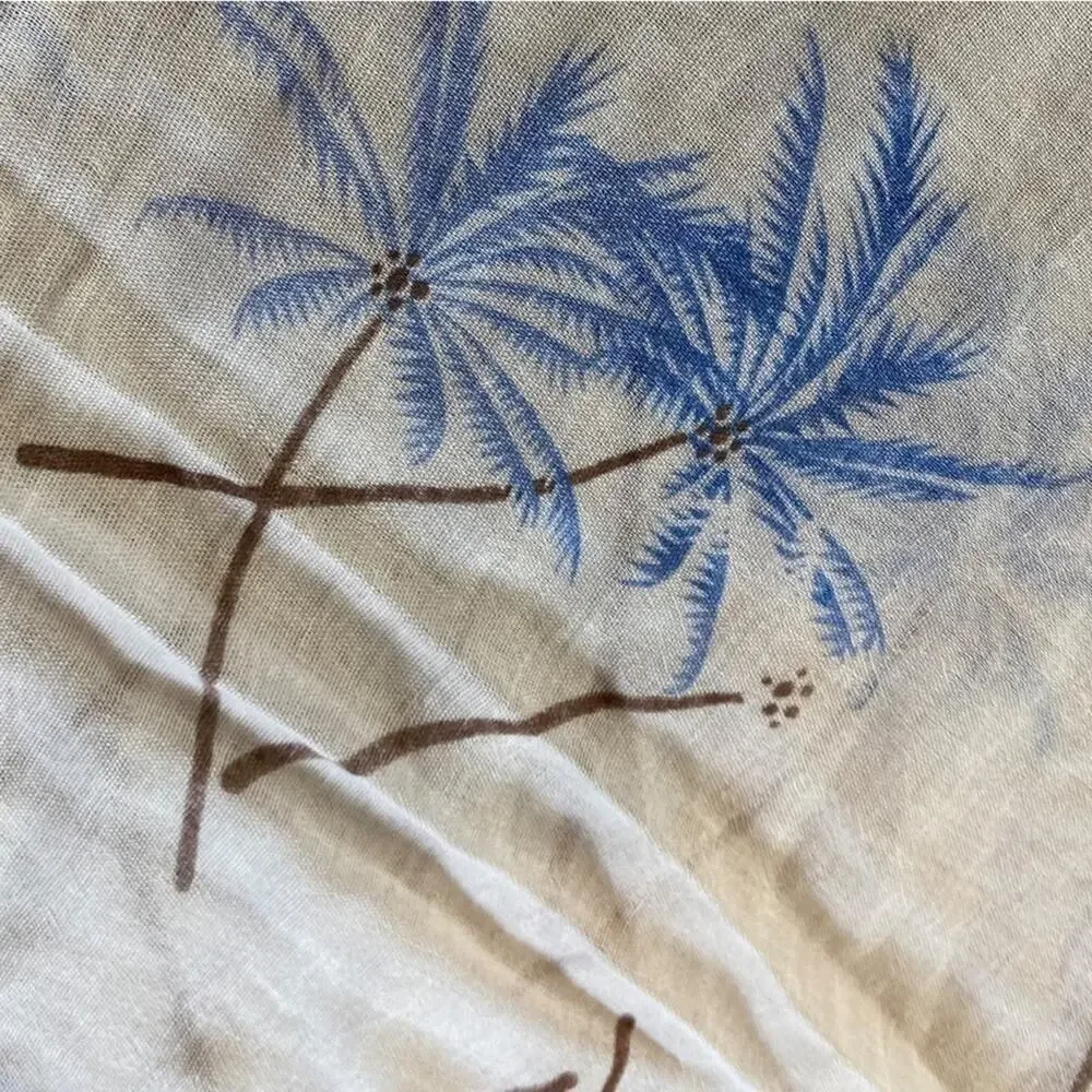 JC Fashion Palm Tree Print Scarf Women's One Size New with Tags
